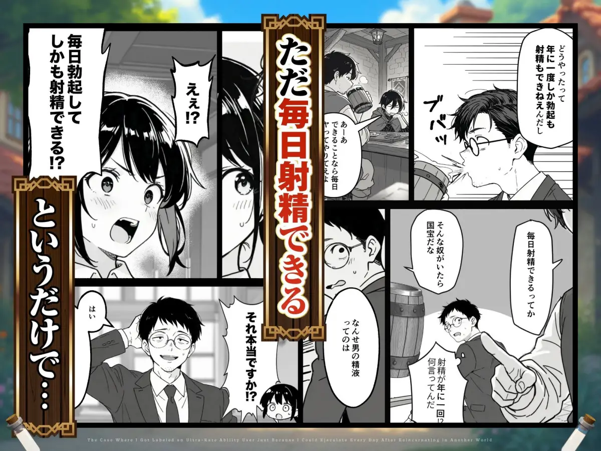 異世界転生したら毎日射精できるというだけで激レア能力者認定された件｜COMICアイル